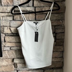 Dynamite White Adjustable Spaghetti Strap Cami